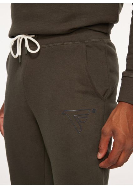 Lastikli Bel Slim Fit Kahve Erkek Eşofman Altı FM23W02PF