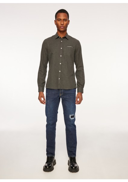 Normal Bel Normal Paça Slim Fit Lacivert Erkek Denim Pantolon FM23W27PD
