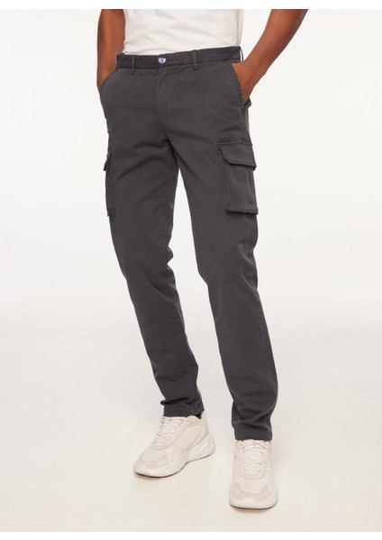 Normal Bel Normal Paça Slim Fit Lacivert Erkek Kargo Pantolon Fmnelson