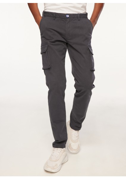Normal Bel Normal Paça Slim Fit Lacivert Erkek Kargo Pantolon Fmnelson