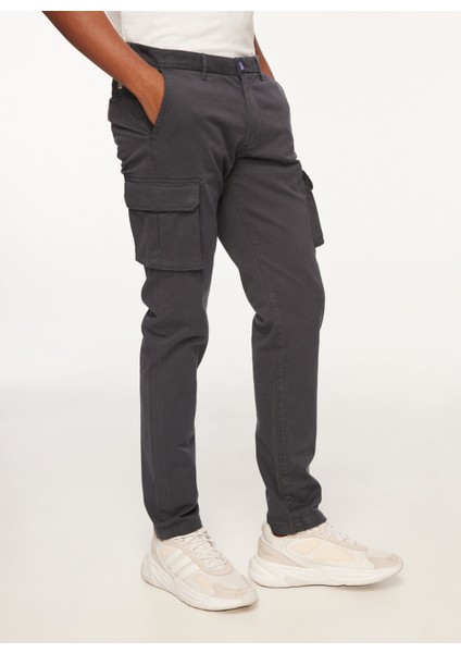 Normal Bel Normal Paça Slim Fit Lacivert Erkek Kargo Pantolon Fmnelson