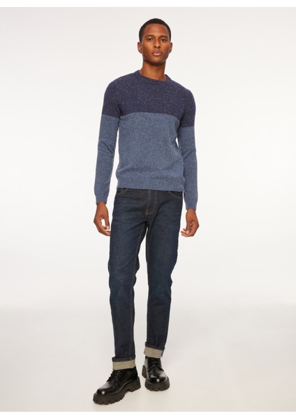 Normal Bel Normal Paça Slim Fit Lacivert Erkek Denim Pantolon FM23W28PD