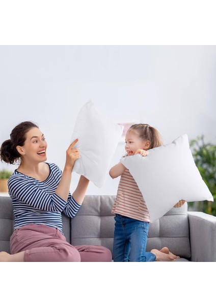 Kare Kırlent Iç Yastık 2 Adet Ultra Dolgun Dolgulu Kırlent Yastığı 43X43