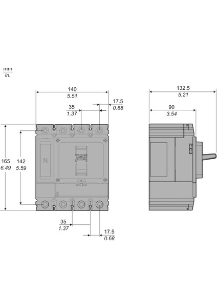 G40F3A250 3X250A 36kA Termik Manyetik Şalter GoPact