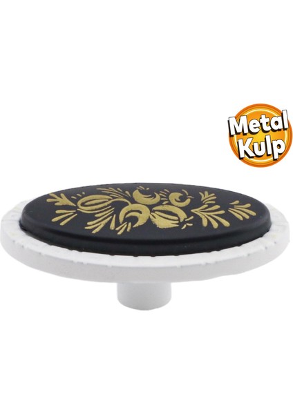Palmira Dolap Kulpu Mobilya Mutfak Çekmece Kapak Kulp Kulbu Beyaz Renk Metal Kulp