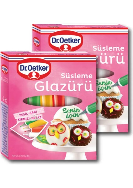 Süsleme Glazürü 19X4 gr x 2 Adet