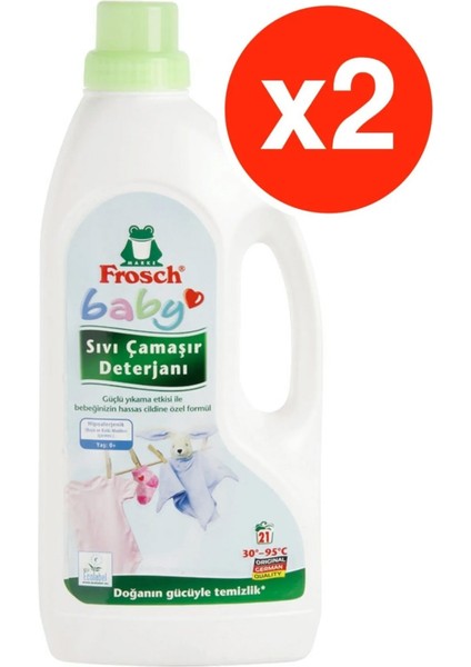 Bebekler Için Sıvı Çamaşır Deterjanı 1,5 Lt x 2 Adet