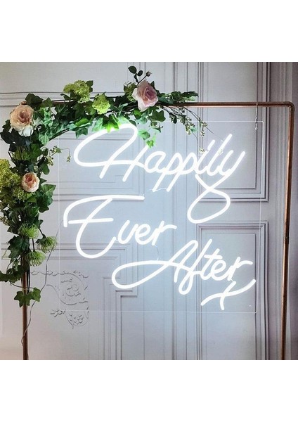 Sanec Happly Ever After Neon Tabela Neon Yazı Dekoratif Aydınlatma