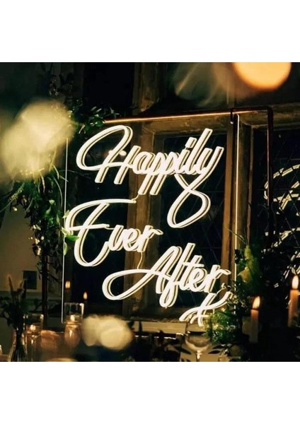 Sanec Happly Ever After Neon Tabela Neon Yazı Dekoratif Aydınlatma modelleri