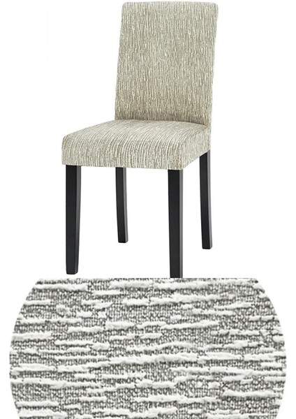 6 Adet Dokuma Jakar, Eteksiz, Sandalye Kılıfı. Yıkanabilir, Esnek, Lastikli Sandalye Örtüsü.