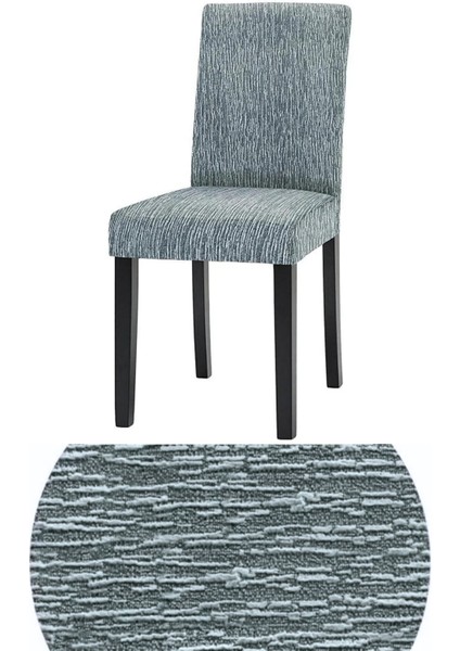 6 Adet Dokuma Jakar, Eteksiz, Sandalye Kılıfı. Yıkanabilir, Esnek, Lastikli Sandalye Örtüsü.