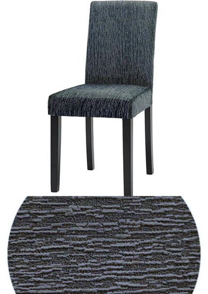 6 Adet Dokuma Jakar, Eteksiz, Sandalye Kılıfı. Yıkanabilir, Esnek, Lastikli Sandalye Örtüsü.