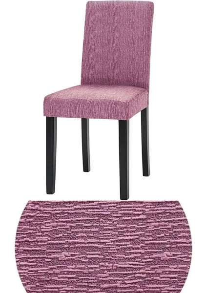 6 Adet Dokuma Jakar, Eteksiz, Sandalye Kılıfı. Yıkanabilir, Esnek, Lastikli Sandalye Örtüsü.