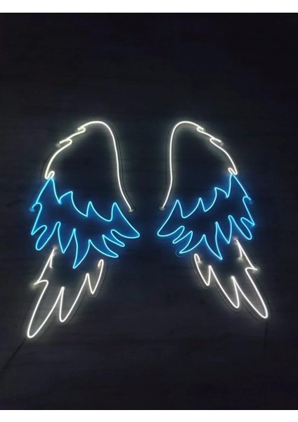 Sanec Melek Kanadı Neon LED Tabela Dekoratif Aydınlatma