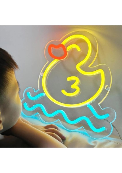 Sanec Ördek Neon LED Tabela Dekoratif Aydınlatma