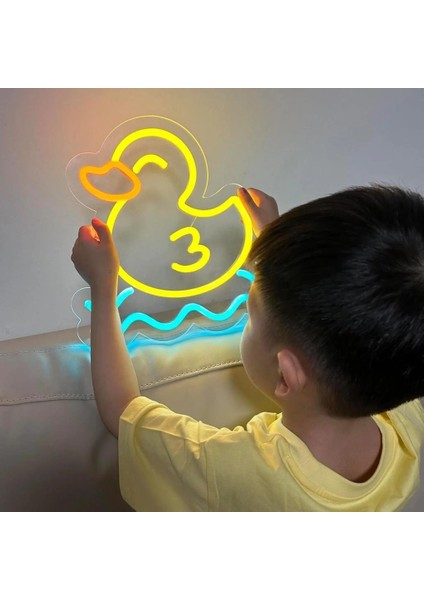 Sanec Ördek Neon LED Tabela Dekoratif Aydınlatma