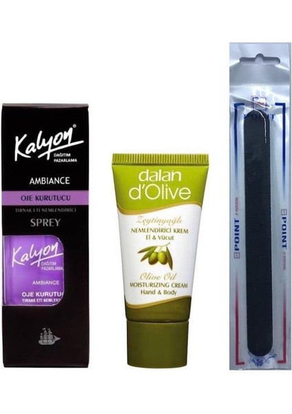 Oje Kurutucu Sprey 17 ml - Dalan Krem 20 ml - Tırnak Törpüsü