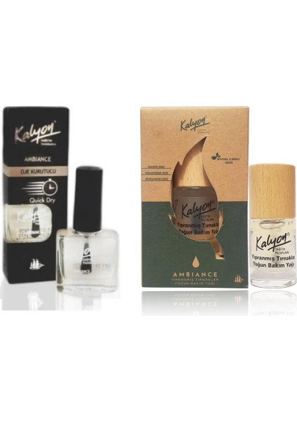 Oje Kurutucu Fırçalı - Kalyon Bitkisel Yıpranmış Tırnaklar Yoğun Bakım Yağı 11 ml