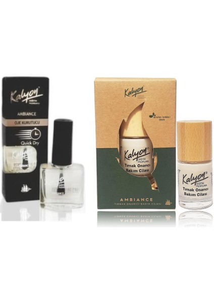 Oje Kurutucu Fırçalı - Kalyon Bitkisel Tırnak Onarıcı Bakım Cilası 11 ml