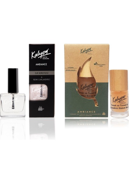 Oje Koruyucu - Kalyon Bitkisel Tırnak ve Tırnak Eti Güçlendirici Bakım Serumu 11 ml