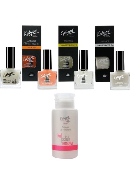 Tırnak Setleştirici - Bakım Yağı - Et Temizleyici - Beyzalatıcı Cila - Pompalı Aseton 200 ml