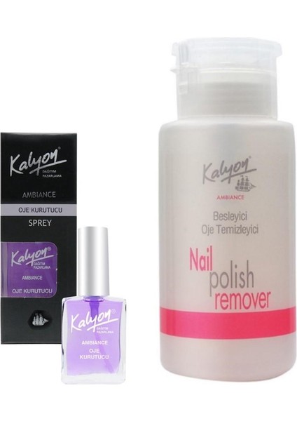 Oje Kurutucu Sprey 17 ml - Pompalı Aseton 200 ml