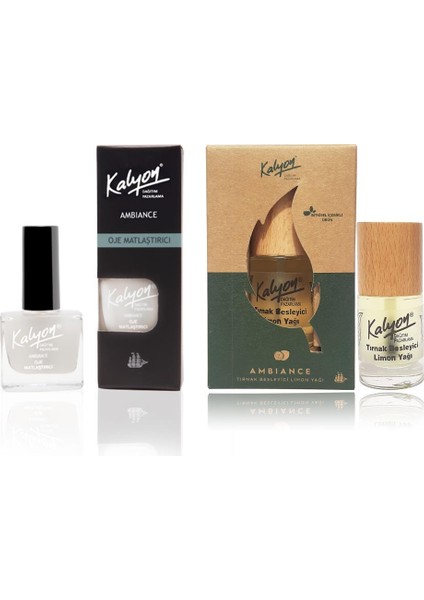 Oje Matlaştırıcı - Kalyon Bitkisel Tırnak Besleyici Limon Yağı 11 ml