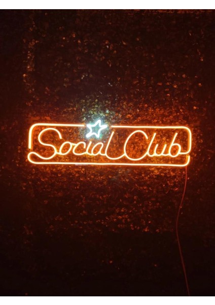 Sanec Social Club Gta Neon LED Tabela Dekoratif Aydınlatma