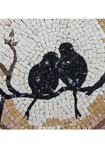Ibla Mozaık Aşk Kuşu Mermer Tablosu
