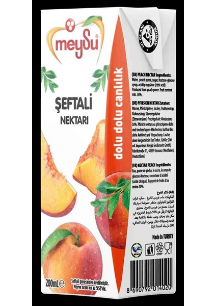 Meysu Şeftali Meyve Nektarı 200 ml 27'li
(1koli)