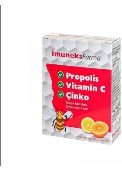 Farma Propolis Vitamin C ve Çinko 20 Tablet 8680176000831