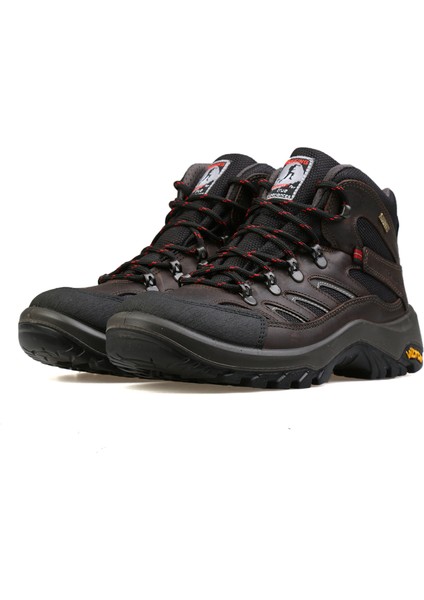 Unisex Gerçek Deri Waterproof Vibram Taban Trekking Bot Ve Ayakkabısı 11495D38T Kahverengi