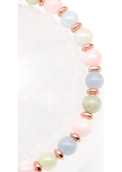 Akuamarin - Heliodor - Morganit Doğal Taş Makrome Örme Bileklik fiyatları