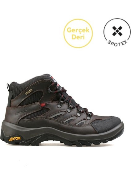 Unisex Gerçek Deri Waterproof Vibram Taban Trekking Bot Ve Ayakkabısı 11495D38T Kahverengi