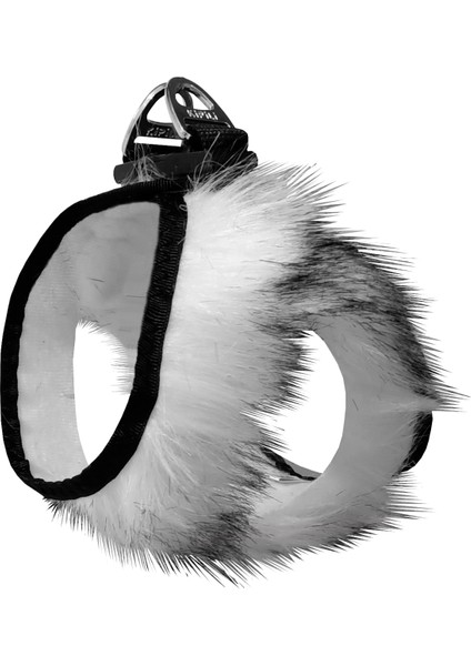 Üç Kilitli Peluş Kedi Köpek Göğüs Tasması 32 x 40 cm Medium Kırçıl