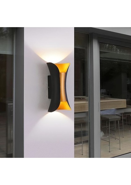 10 Watt Dekoratif LED Aplik, Modern Dış Mekan Aydınlatma Armatürü, Bahçe Duvar Aplik, Modern Armatür