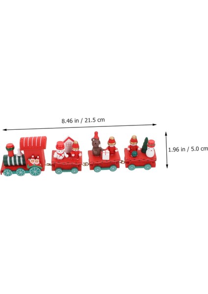 Ahşap Yılbaşı Treni 21 cm modelleri