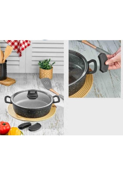 ZK-953 Asya Döküm Granit 22 cm Karnıyarık Tencere