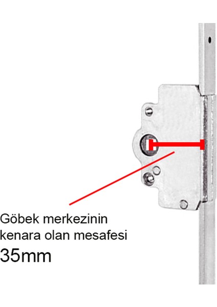 Alet Çantam Pvc Pimapen Geniş Göbek Ispanyolet Balkon Kapı Kilidi - 180CM