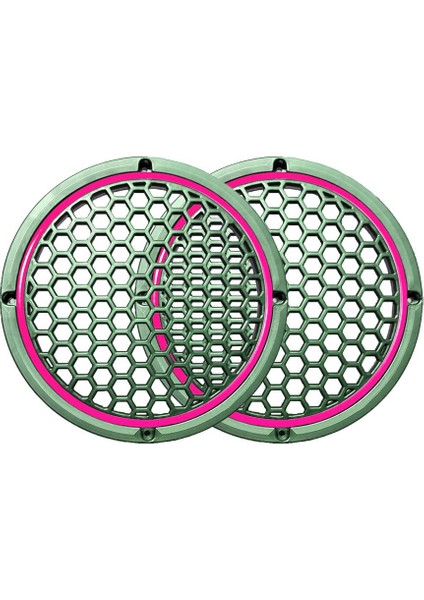 Neon Işıklı 20 cm Hoparlör ve Midrange Kapağı - 2 Adet - Pembe