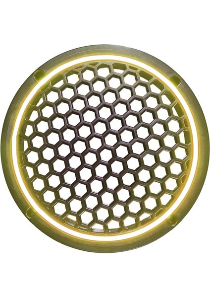 Neon Işıklı 20 cm Hoparlör ve Midrange Kapağı - 2 Adet - Amber