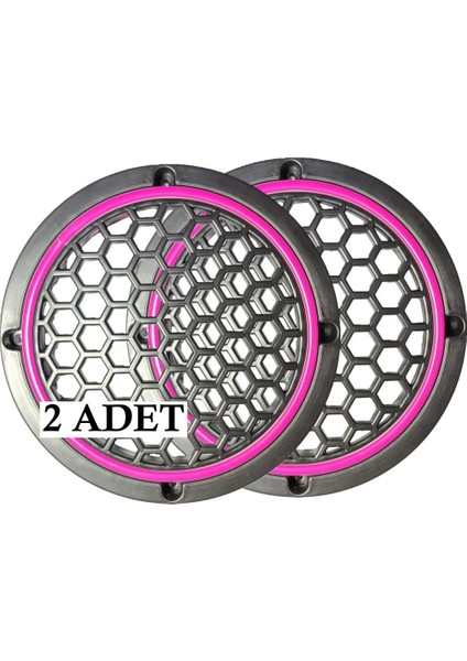 Neon Işıklı 16 cm Hoparlör ve Midrange Kapağı - 2 Adet - Mor