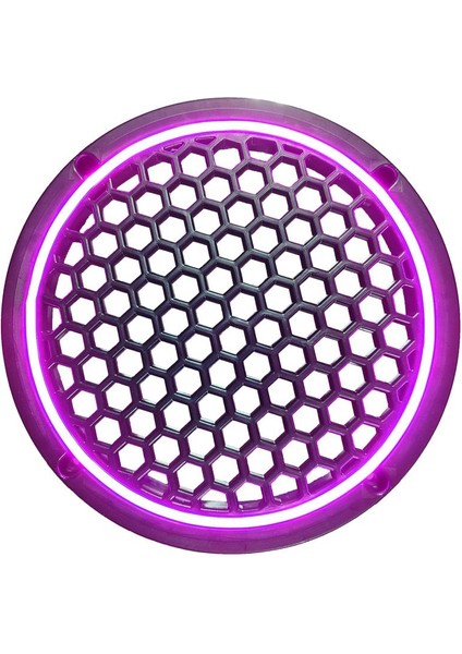 Neon Işıklı 20 cm Hoparlör ve Midrange Kapağı - 2 Adet - Mor