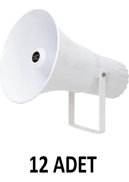 12 Adet - Yuvarlak Abs Horn Boş Kasa