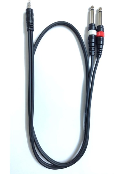 Aux Ses Kablosu 1mt - 3.5mm Den 2X6.35MM Jak Kablo fiyatları