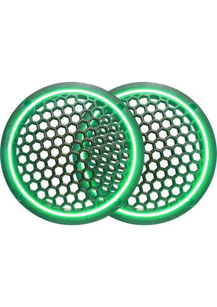 Neon Işıklı 20 cm Hoparlör ve Midrange Kapağı - 2 Adet - Yeşil