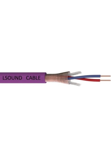 Profesyonel Stereo Mikrofon Kablosu 1 mt - Ipli ve Blendajlı - Mor