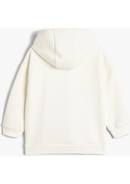 Kapşonlu Sweat Uzun Kollu Kayak Baskılı Şardonlu fiyatları