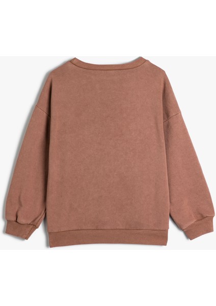 Kaplanlı Sweat Uzun Kollu Bisiklet Yaka Şardonlu fiyatları