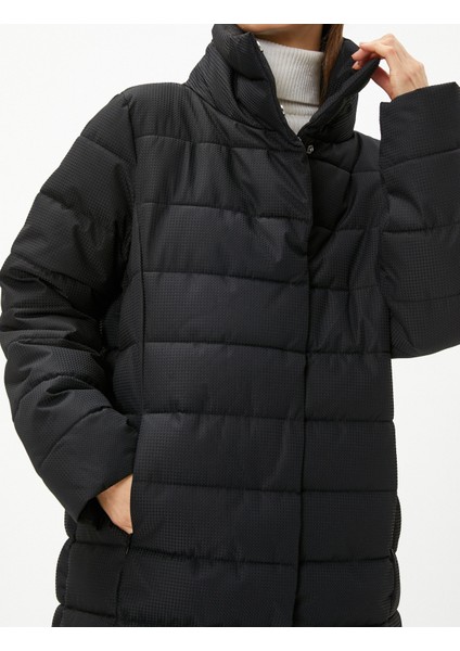 Şişme Mont Dik Yaka Çıtçıtlı Relax Fit indirimleri